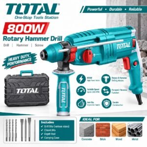 TOTAL 800w Rotary Hammer Drill
